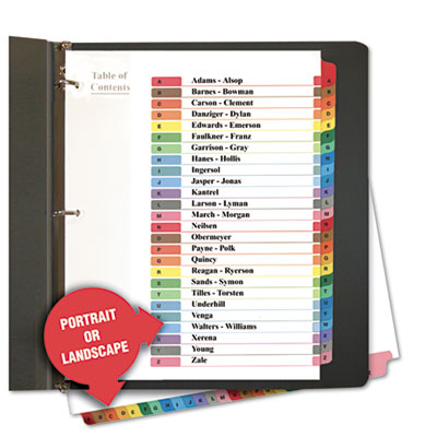 Universal One&trade; Table of Contents Dividers for Printers
