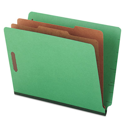 Universal One&trade; Six-Section Colored Pressboard End Tab Classification Folders
