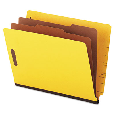 Universal One&trade; Six-Section Colored Pressboard End Tab Classification Folders