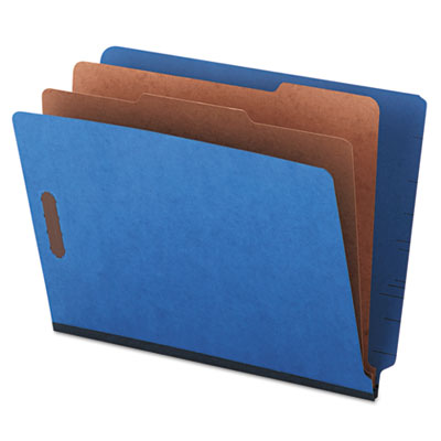 Universal One&trade; Six-Section Colored Pressboard End Tab Classification Folders