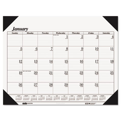 House of Doolittle&trade; 100% Recycled One-Color Dated Monthly Desk Pad Calendar