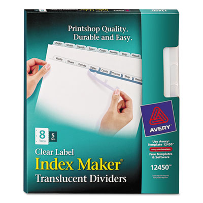 Avery&reg; Index Maker&reg; Print &amp; Apply Clear Label Plastic Dividers