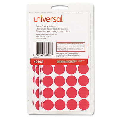 Universal&reg; Self-Adhesive Permanent Color-Coding Labels