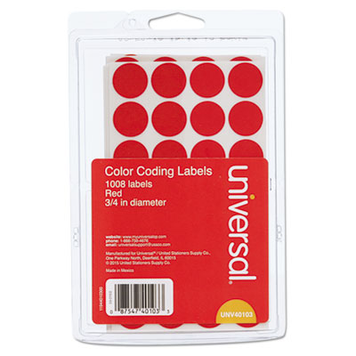 Universal&reg; Self-Adhesive Permanent Color-Coding Labels