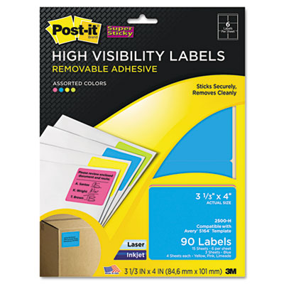 Post-it&reg; Super Sticky Removable ID Labels