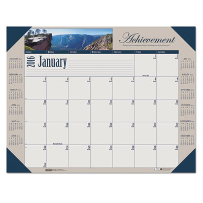 House of Doolittle&trade; Earthscapes&trade; 100% Recycled Motivational Monthly Desk Pad Calendar