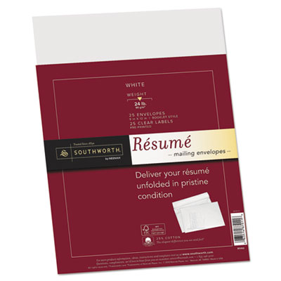 Southworth&reg; R&eacute;sum&eacute; Presentation Envelopes