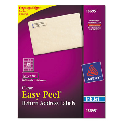 Avery&reg; Clear Easy Peel&reg; Mailing Labels