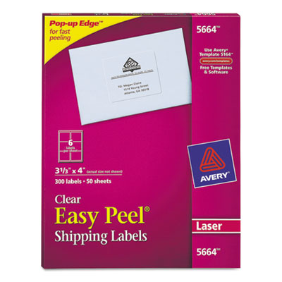 Avery&reg; Clear Easy Peel&reg; Mailing Labels