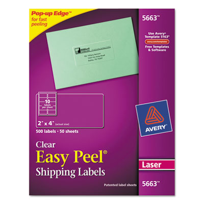 Avery&reg; Clear Easy Peel&reg; Mailing Labels