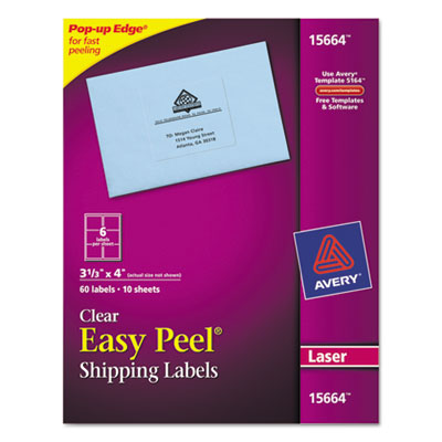 Avery&reg; Clear Easy Peel&reg; Mailing Labels