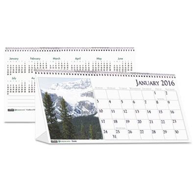 House of Doolittle&trade; Earthscapes&trade; 100% Recycled Scenic Desk Tent Monthly Calendar with Photos