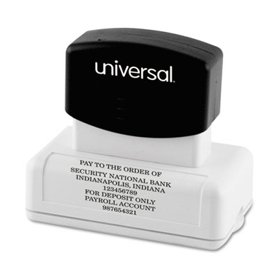 Universal&reg; Recycled Pre-Inked Custom Stamp