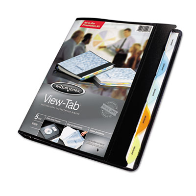 Wilson Jones&reg; View-Tab&reg; Presentation Round Ring View Binder With Tabs