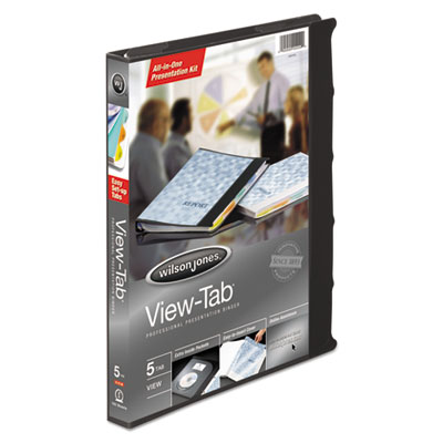 Wilson Jones&reg; View-Tab&reg; Presentation Round Ring View Binder With Tabs