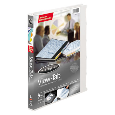 Wilson Jones&reg; View-Tab&reg; Presentation Round Ring View Binder With Tabs