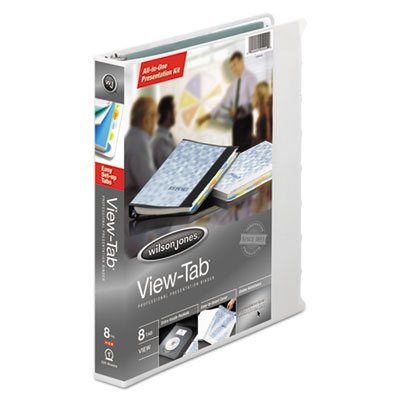 Wilson Jones&reg; View-Tab&reg; Presentation Round Ring View Binder With Tabs