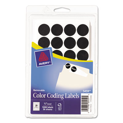 Avery&reg; Handwrite Only Removable Round Color-Coding Labels