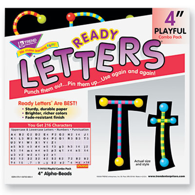 TREND&reg; Ready Letters&reg; Alpha-Beads Letter Combo Pack