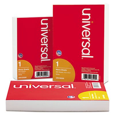 Universal® Loose White Memo Sheets Universal® Loose White Memo Sheets