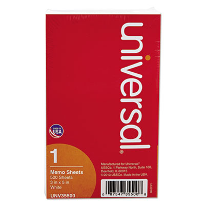 Universal&reg; Loose White Memo Sheets