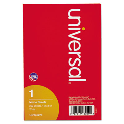 Universal&reg; Loose White Memo Sheets