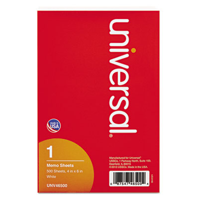 Universal&reg; Loose White Memo Sheets
