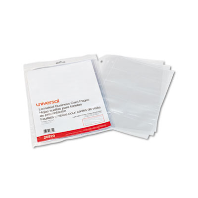 Universal&reg; Looseleaf Business Card Pages