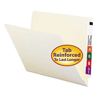 Smead&reg; Heavyweight Manila End Tab Folders
