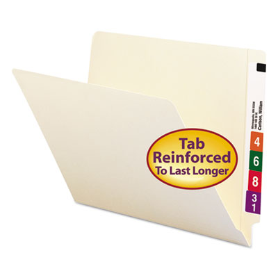 Smead&reg; Heavyweight Manila End Tab Folders