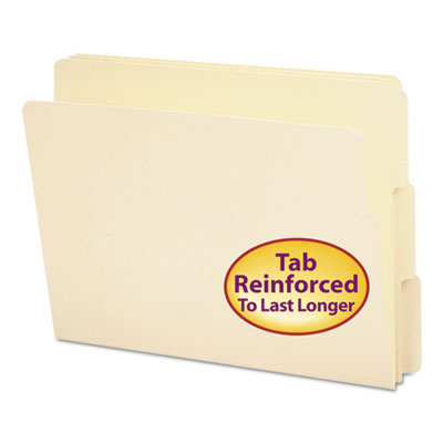 Smead&reg; Heavyweight Manila End Tab Folders