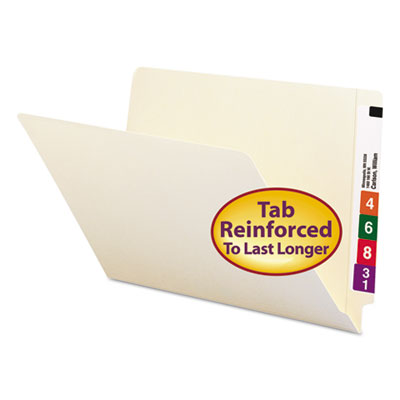 Smead&reg; Heavyweight Manila End Tab Folders