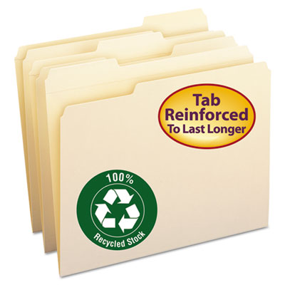 Smead® 100% Recycled Reinforced Top Tab File Folders Smead® 100% Recycled Reinforced Top Tab File Folders