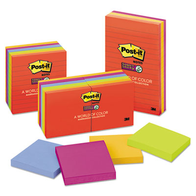Post-it® Notes Super Sticky Pads in Marrakesh Colors Post-it® Notes Super Sticky Pads in Marrakesh Colors