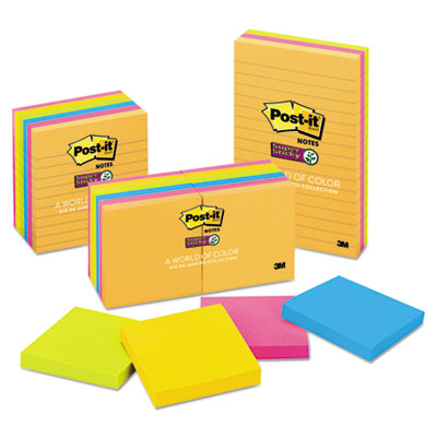 Post-it® Notes Super Sticky Pads in Rio de Janeiro Colors Post-it® Notes Super Sticky Pads in Rio de Janeiro Colors