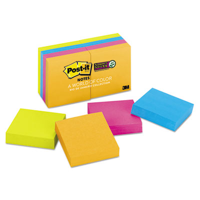 Post-it&reg; Notes Super Sticky Pads in Rio de Janeiro Colors