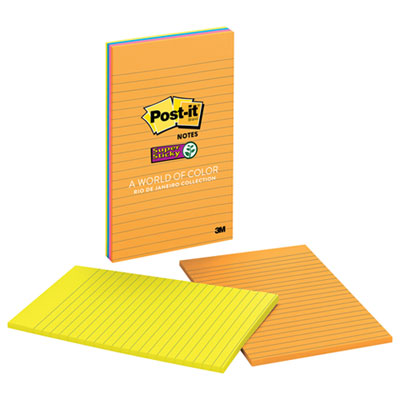 Post-it&reg; Notes Super Sticky Pads in Rio de Janeiro Colors