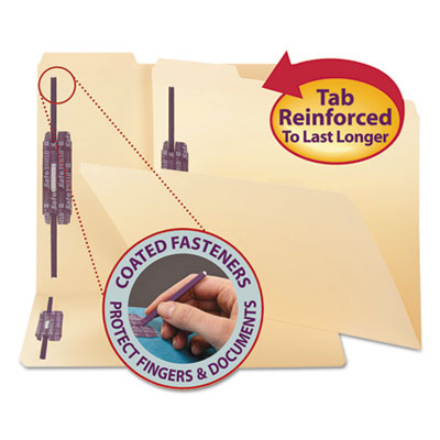 Smead&reg; Manila Fastener Folders with SafeSHIELD&reg; Coated Fasteners