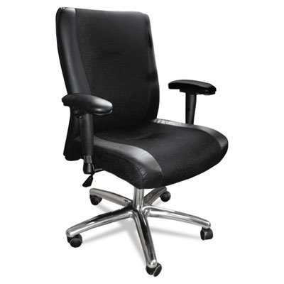 Mayline&reg; Mercado&trade; Mid-Back Leather/Mesh Chair
