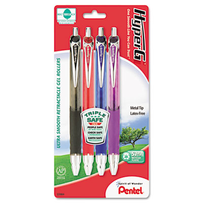 Pentel&reg; HyperG&trade; Gel Retractable Roller Ball Pen