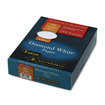 Southworth&reg; 25% Cotton Diamond White&reg; Business Paper