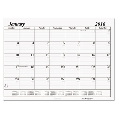 House of Doolittle&trade; 100% Recycled One-Color Dated Monthly Desk Pad Calendar Refill