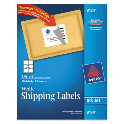 Avery&reg; Shipping Labels with Ultrahold&trade; Adhesive and TrueBlock&reg; Technology