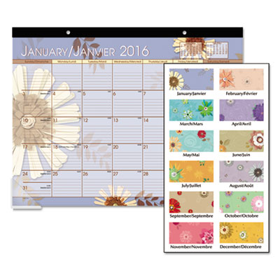 AT-A-GLANCE&reg; Paper Flowers Desk Pad