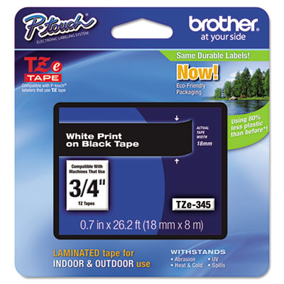 Brother&reg; P-Touch&reg; TZe Series Standard Adhesive Laminated Labeling Tape