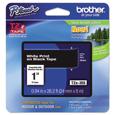 Brother&reg; P-Touch&reg; TZe Series Standard Adhesive Laminated Labeling Tape