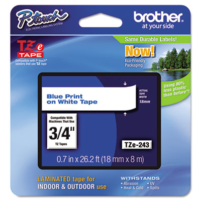 Brother&reg; P-Touch&reg; TZe Series Standard Adhesive Laminated Labeling Tape