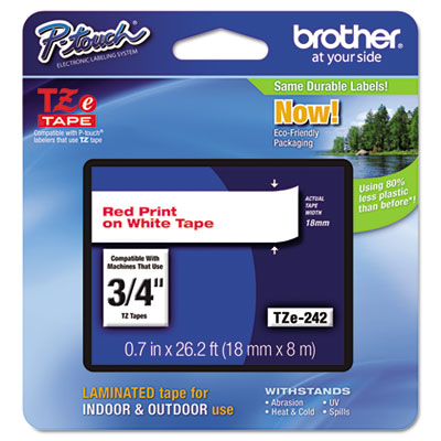 Brother&reg; P-Touch&reg; TZe Series Standard Adhesive Laminated Labeling Tape