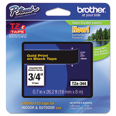 Brother&reg; P-Touch&reg; TZe Series Standard Adhesive Laminated Labeling Tape