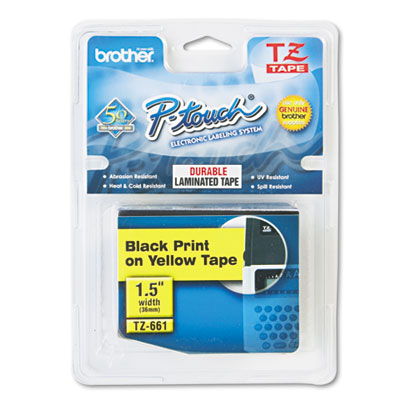 Brother&reg; P-Touch&reg; TZe Series Standard Adhesive Laminated Labeling Tape